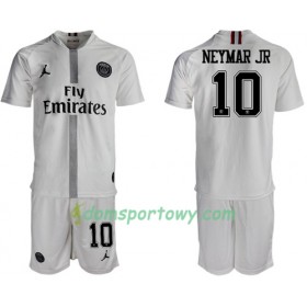 Koszulka Paris Saint-Germain Neymar Jr 10 Jodan Biały Dziecięcy Trzeci Koszulki Piłkarskie 2018-2019 Krótki Rękaw
